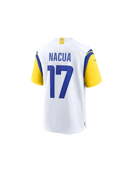 Mens Los Angeles Rams Puka Nacua White Game Jersey