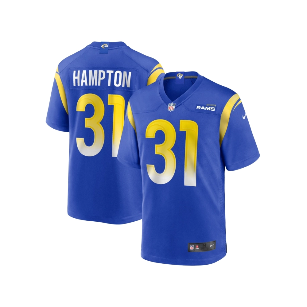 Mens Los Angeles Rams Nick Hampton Royal Home Game Jersey
