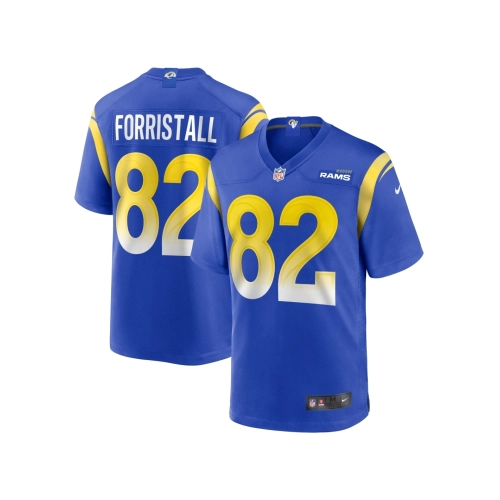 Mens Los Angeles Rams Miller Forristall Royal Game Jersey