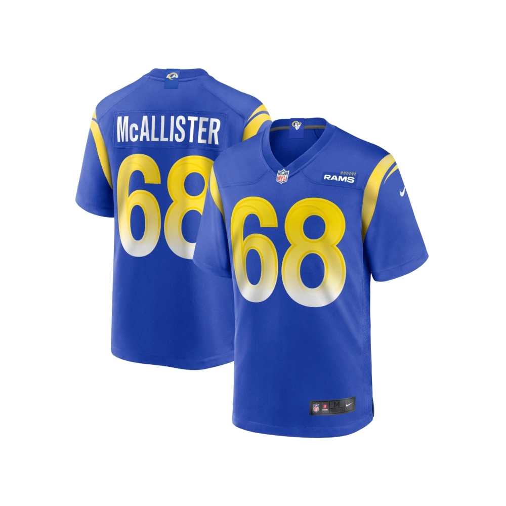 Mens Los Angeles Rams Mike McAllister Royal Home Game Jersey