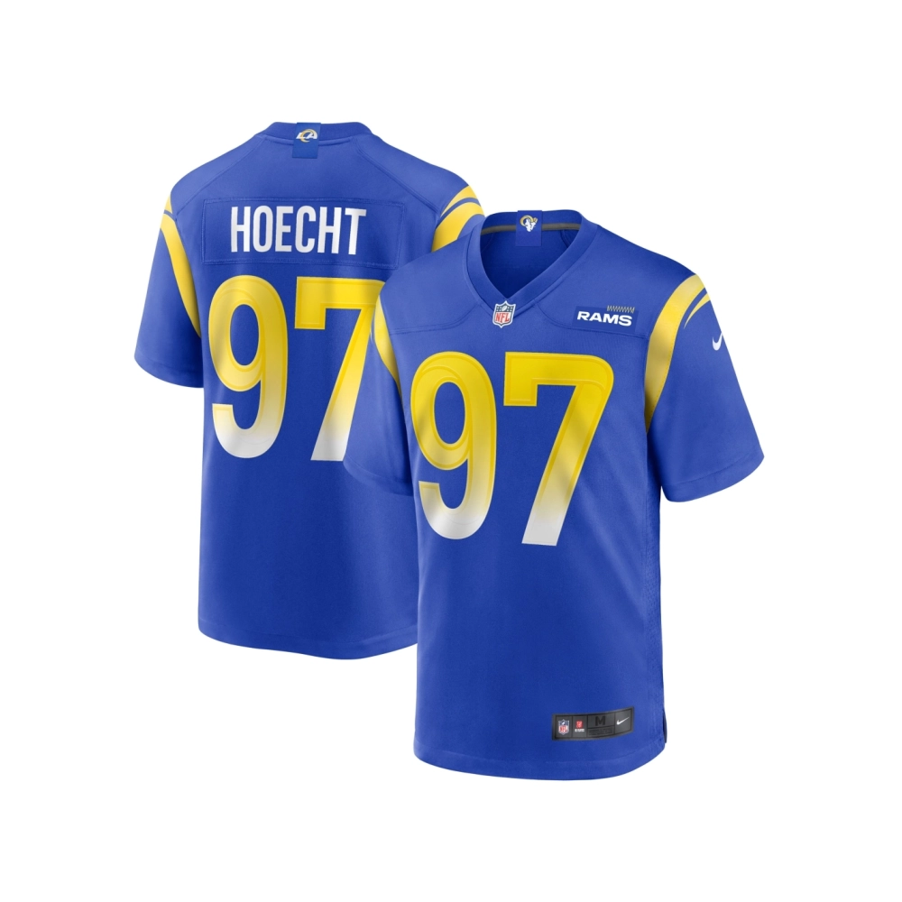 Mens Los Angeles Rams Michael Hoecht Royal Game Player Jersey