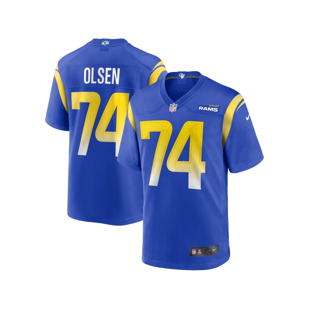 Mens Los Angeles Rams Merlin Olsen Royal Game Retired Player Jersey