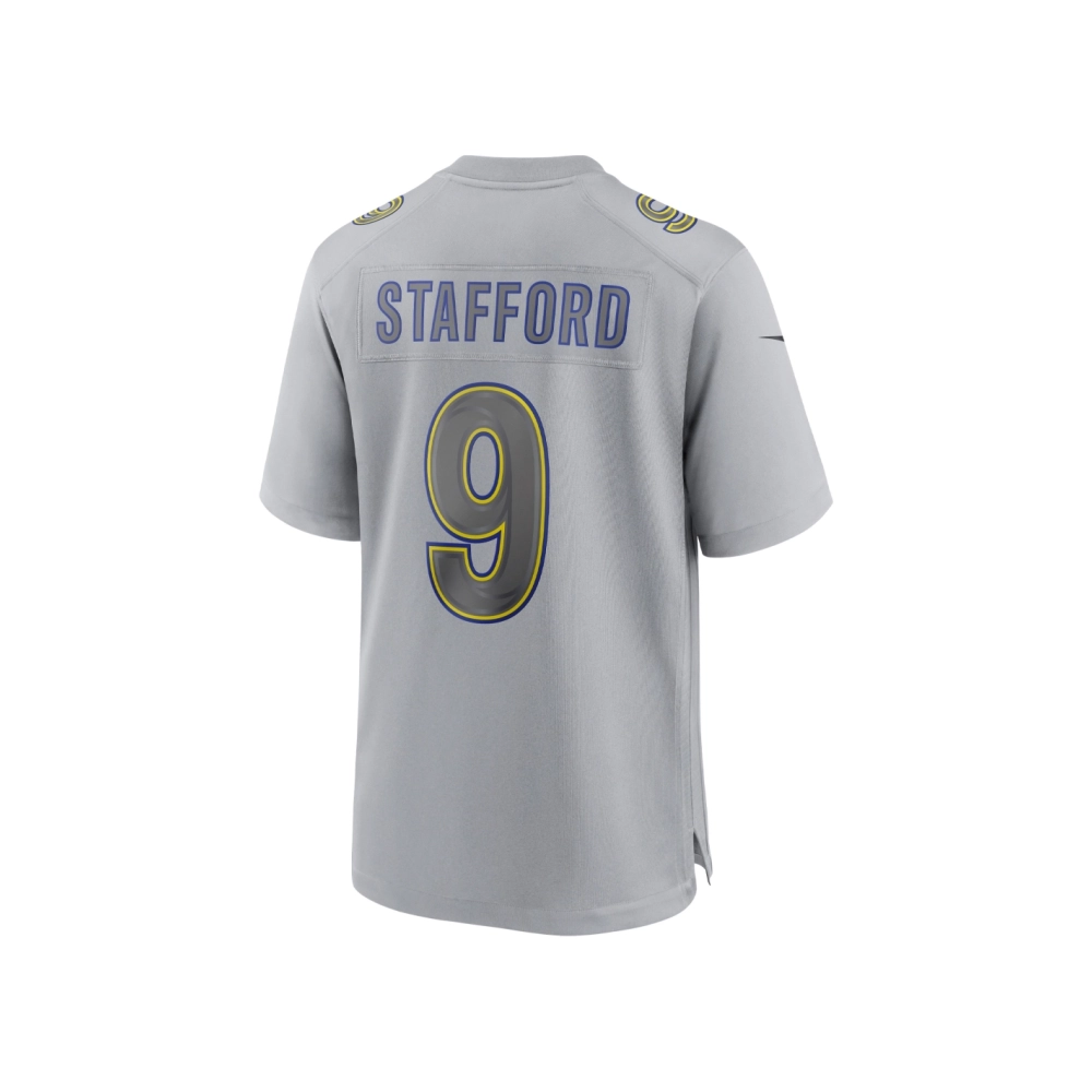Mens Los Angeles Rams Matthew Stafford Gray Atmosphere Fashion Game Jersey