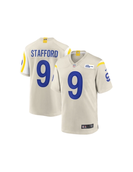 Mens Los Angeles Rams Matthew Stafford Bone Game Jersey