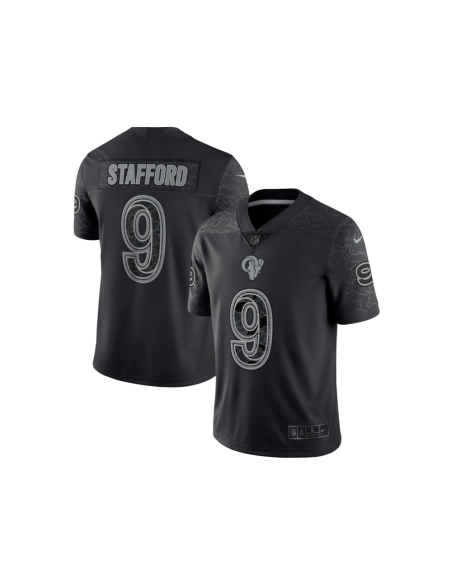 Mens Los Angeles Rams Matthew Stafford Black RFLCTV Limited Jersey