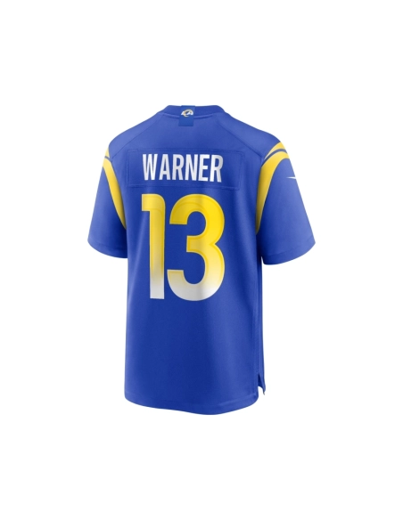 Mens Los Angeles Rams Kurt Warner Royal Game Retired Player Jersey