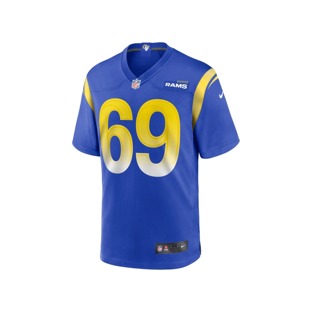 Mens Los Angeles Rams Kevin Dotson Royal Game Jersey