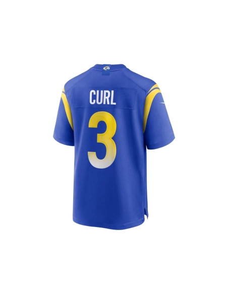 Mens Los Angeles Rams Kamren Curl Royal Game Jersey