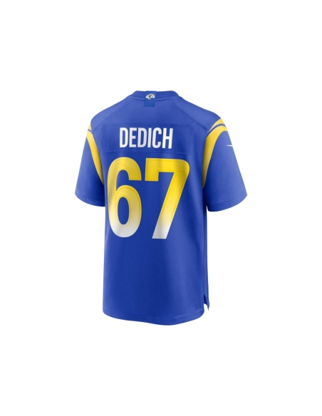 Mens Los Angeles Rams Justin Dedich Royal Game Jersey