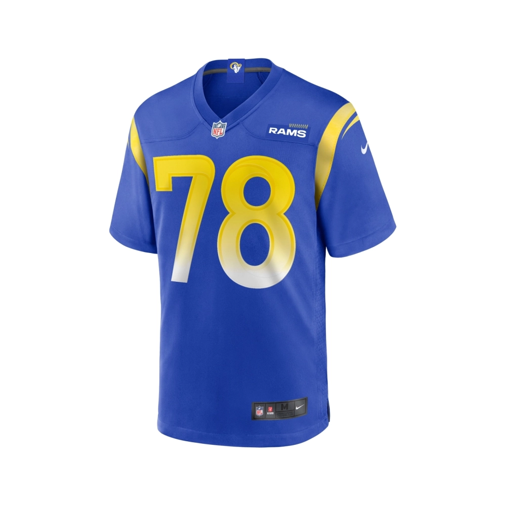 Mens Los Angeles Rams Jackie Slater Royal Game Retired Player Jersey