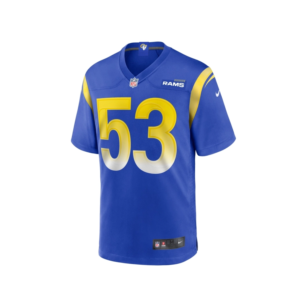 Mens Los Angeles Rams Ernest Jones Royal Team Game Player Jersey