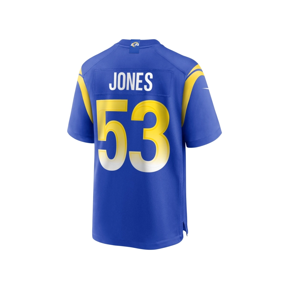 Mens Los Angeles Rams Ernest Jones Royal Team Game Player Jersey