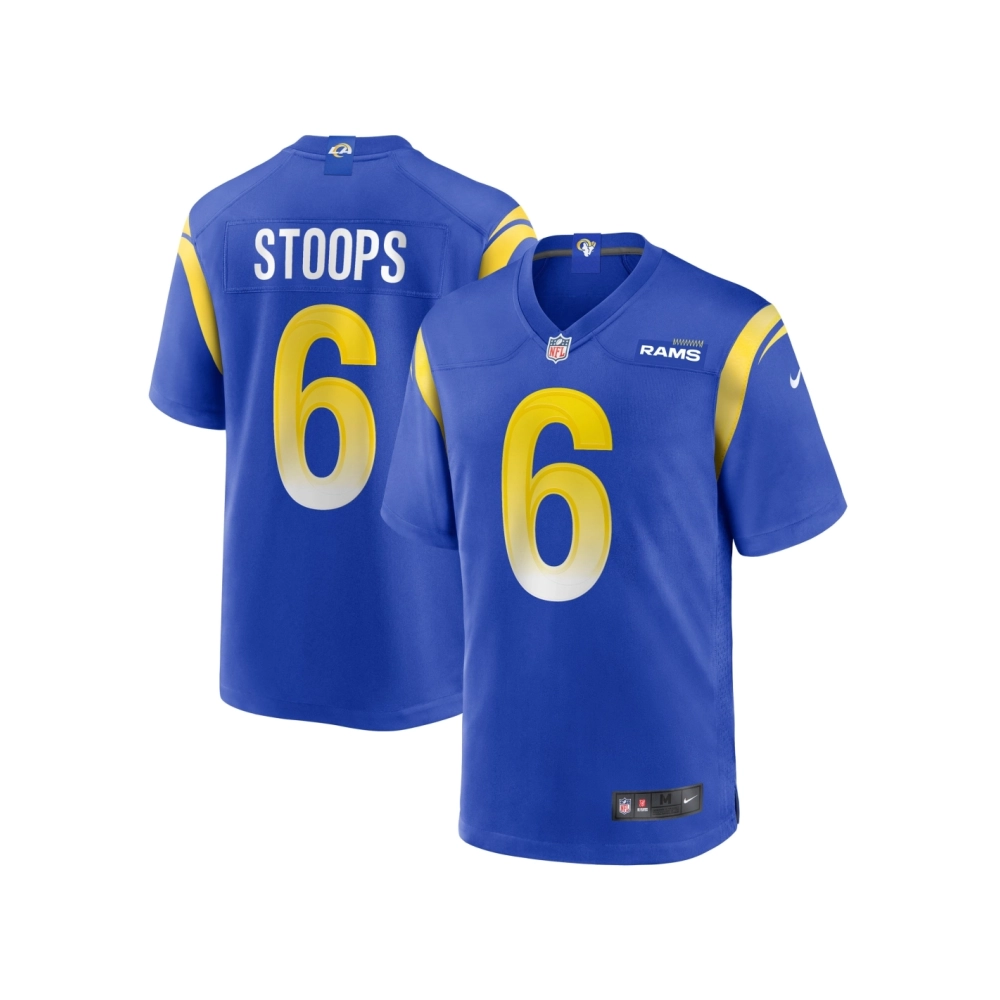Mens Los Angeles Rams Drake Stoops Royal Game Jersey