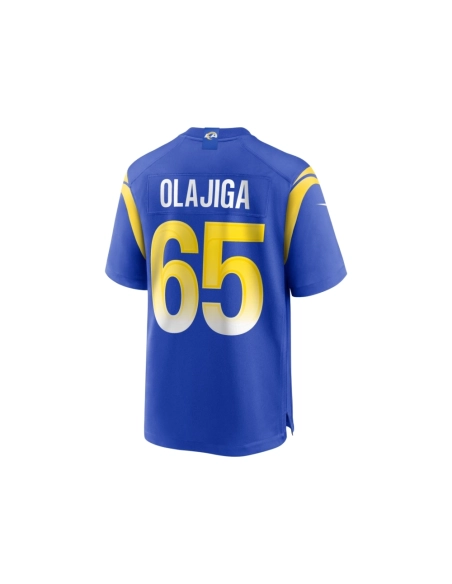 Mens Los Angeles Rams David Olajiga Royal Game Jersey