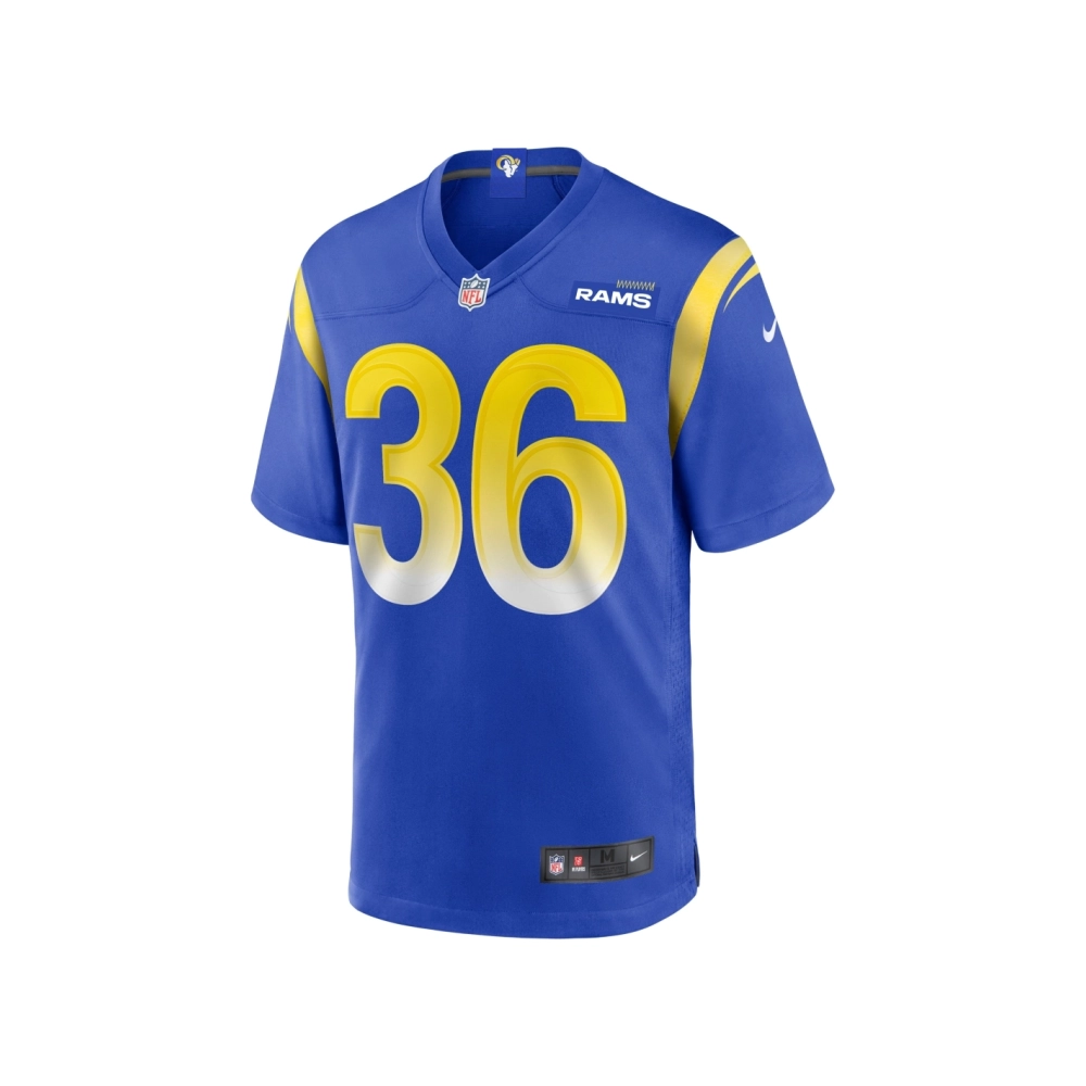 Mens Los Angeles Rams Charles Woods Royal Game Jersey