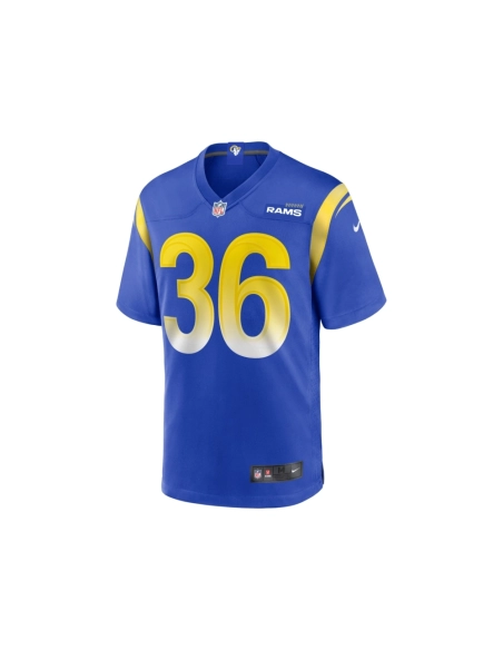 Mens Los Angeles Rams Charles Woods Royal Game Jersey