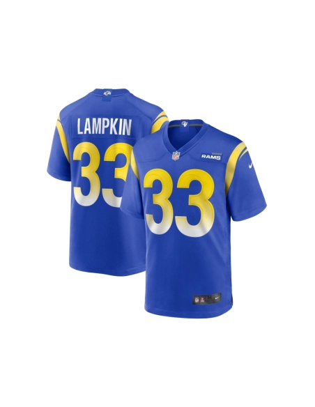 Mens Los Angeles Rams Cam Lampkin Royal Game Jersey