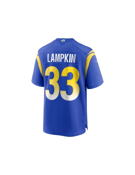 Mens Los Angeles Rams Cam Lampkin Royal Game Jersey