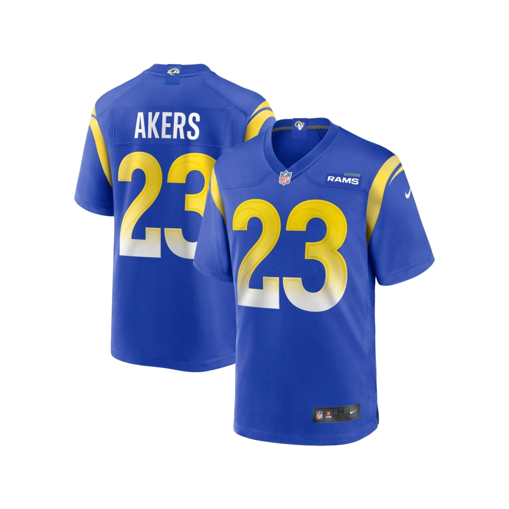 Mens Los Angeles Rams Cam Akers Royal Game Player Jersey