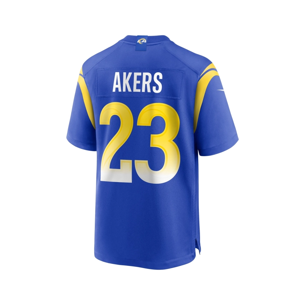 Mens Los Angeles Rams Cam Akers Royal Game Player Jersey