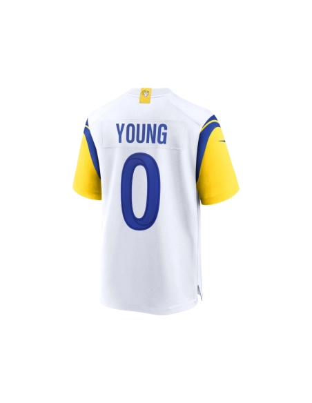 Mens Los Angeles Rams Byron Young White Team Game Jersey
