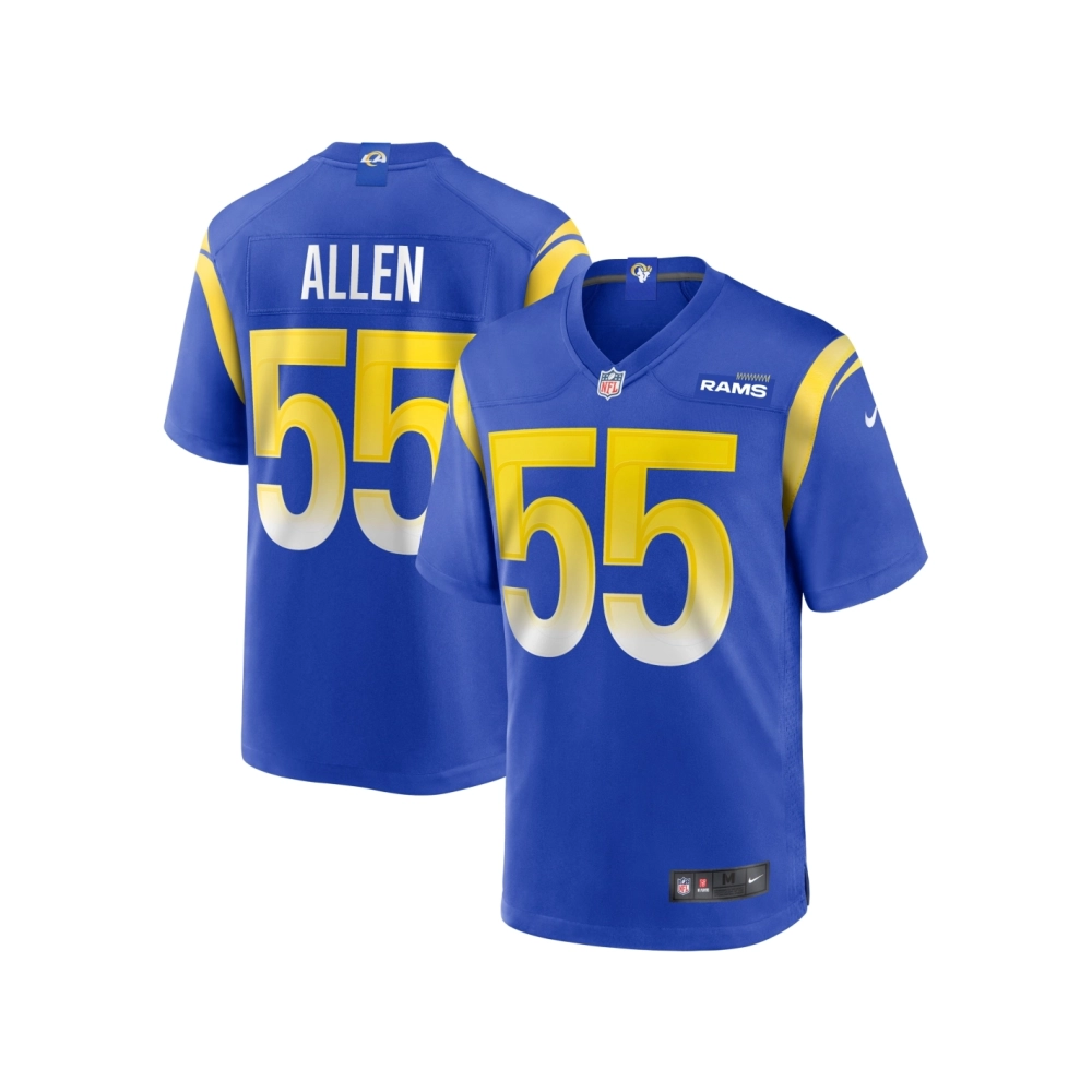 Mens Los Angeles Rams Brian Allen Royal Game Jersey