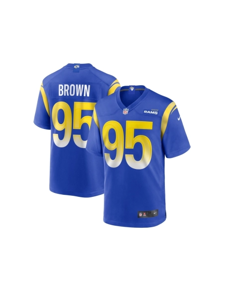 Mens Los Angeles Rams Bobby Brown III Royal Team Game Jersey