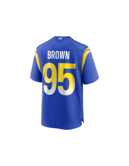 Mens Los Angeles Rams Bobby Brown III Royal Team Game Jersey