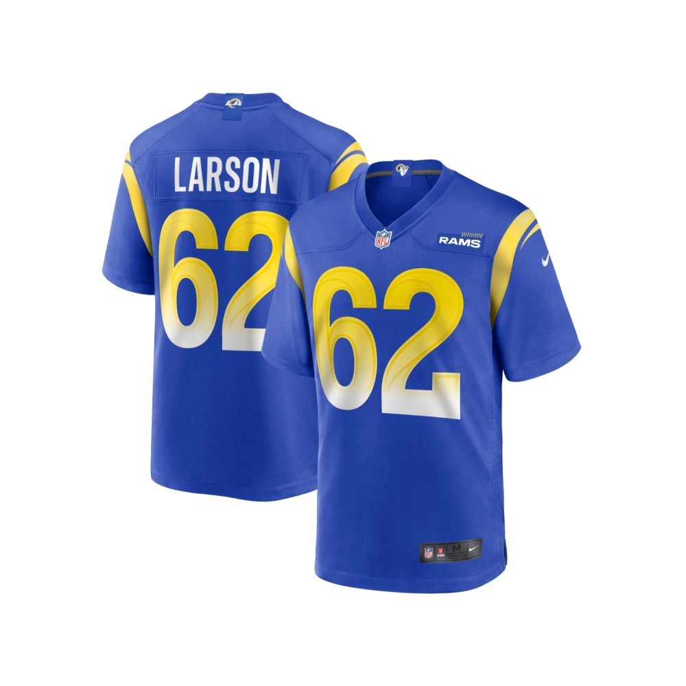 Mens Los Angeles Rams Blake Larson Royal Game Jersey