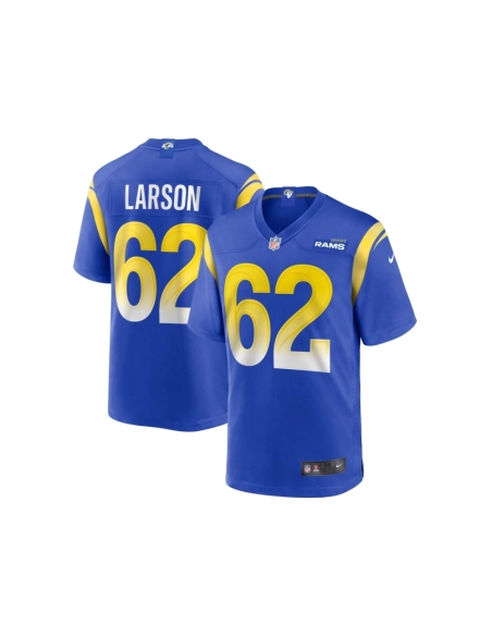 Mens Los Angeles Rams Blake Larson Royal Game Jersey