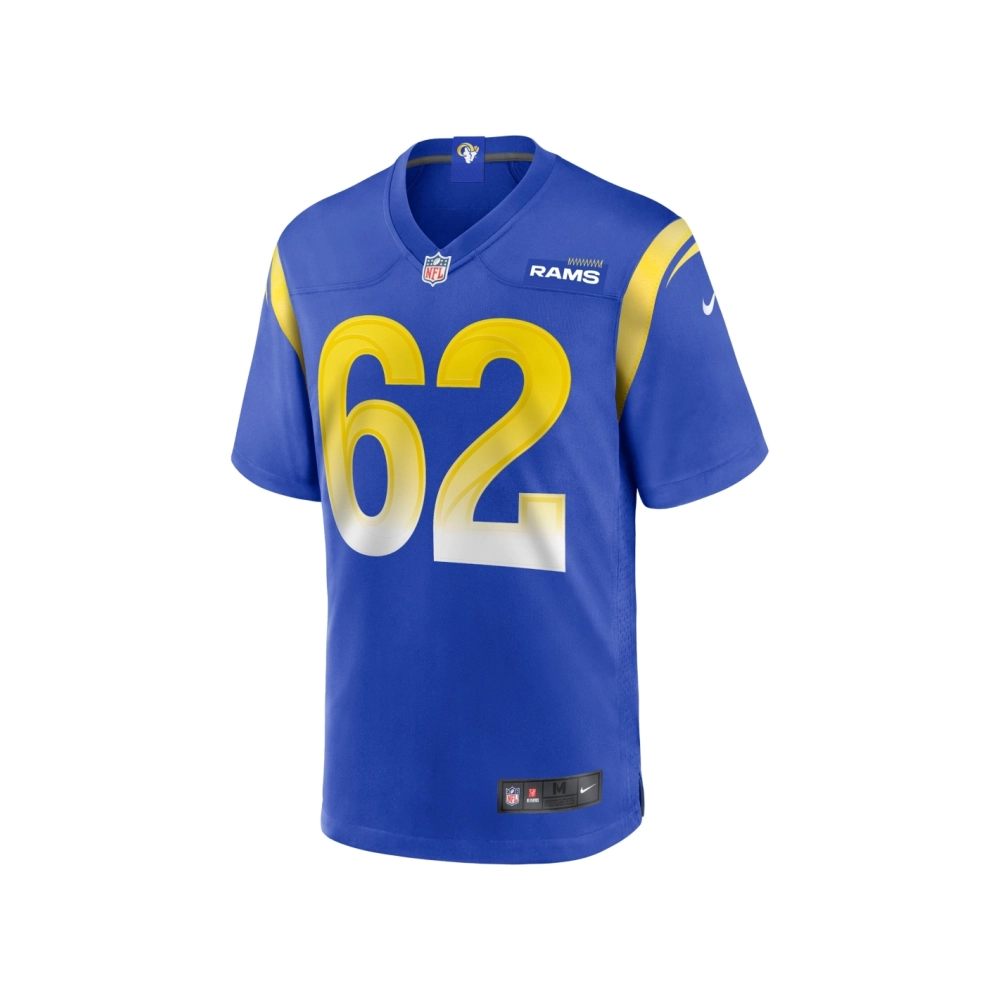 Mens Los Angeles Rams Blake Larson Royal Game Jersey
