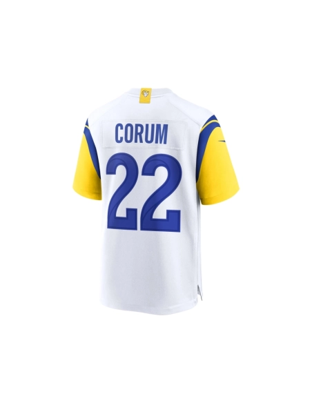 Mens Los Angeles Rams Blake Corum White Game Jersey