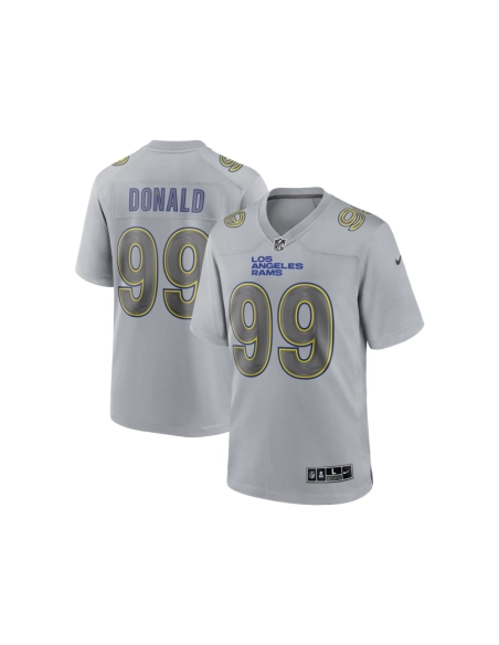 Mens Los Angeles Rams Aaron Donald Gray Atmosphere Fashion Game Jersey