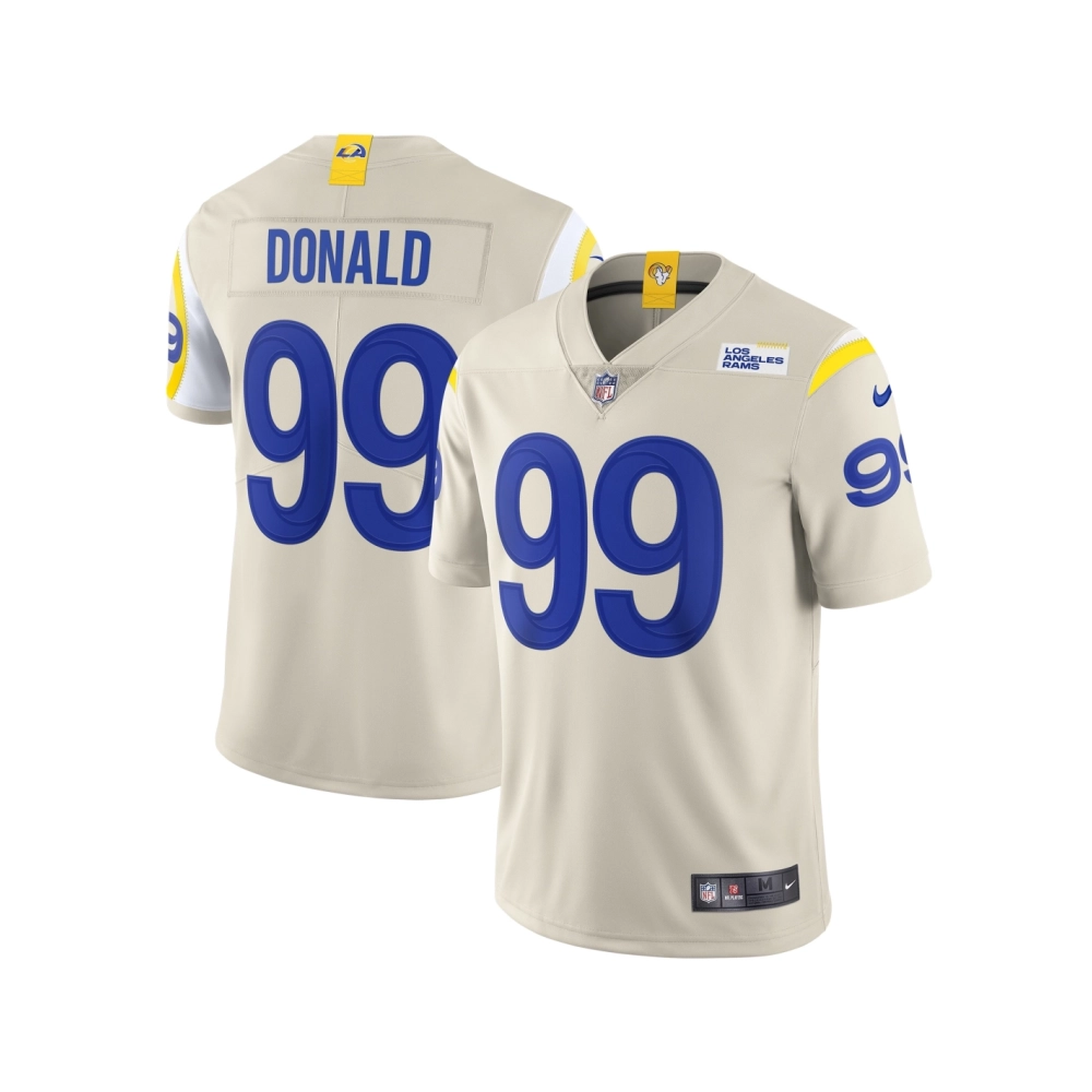 Mens Los Angeles Rams Aaron Donald Bone Vapor Limited Jersey