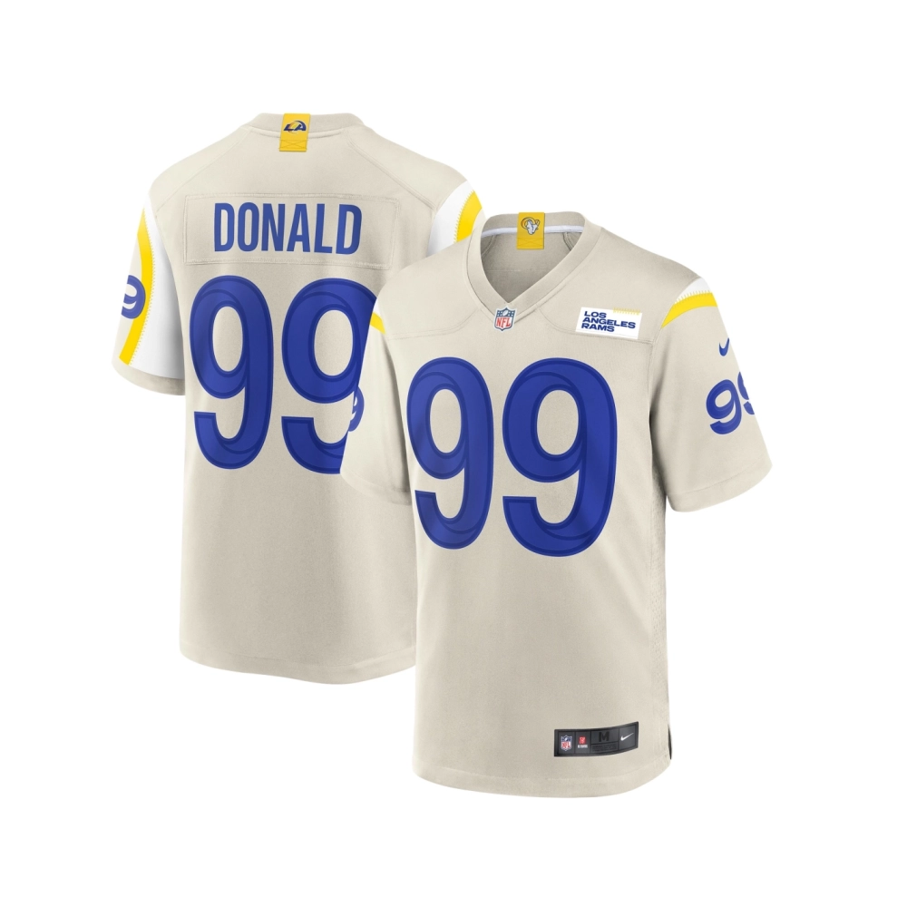 Mens Los Angeles Rams Aaron Donald Bone Player Game Jersey