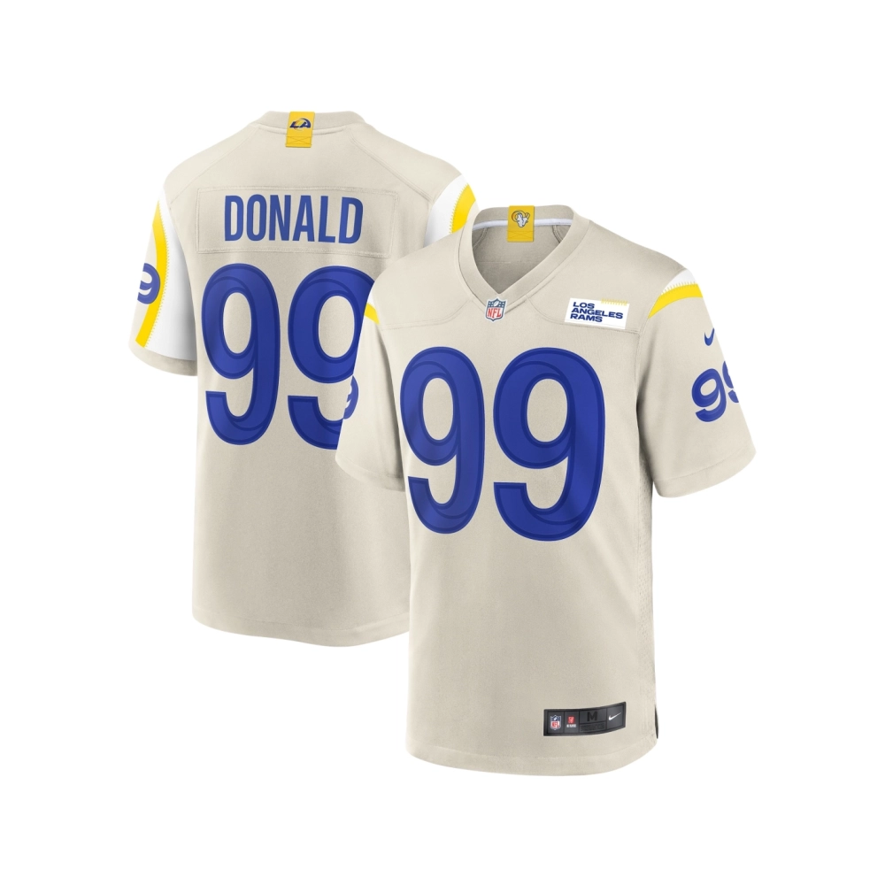 Mens Los Angeles Rams Aaron Donald Bone Game Jersey