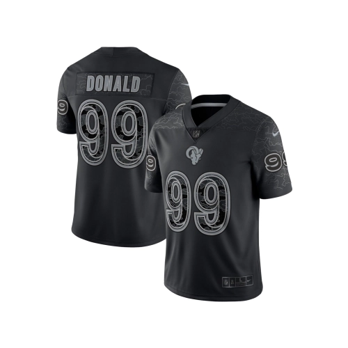 Mens Los Angeles Rams Aaron Donald Black RFLCTV Limited Jersey