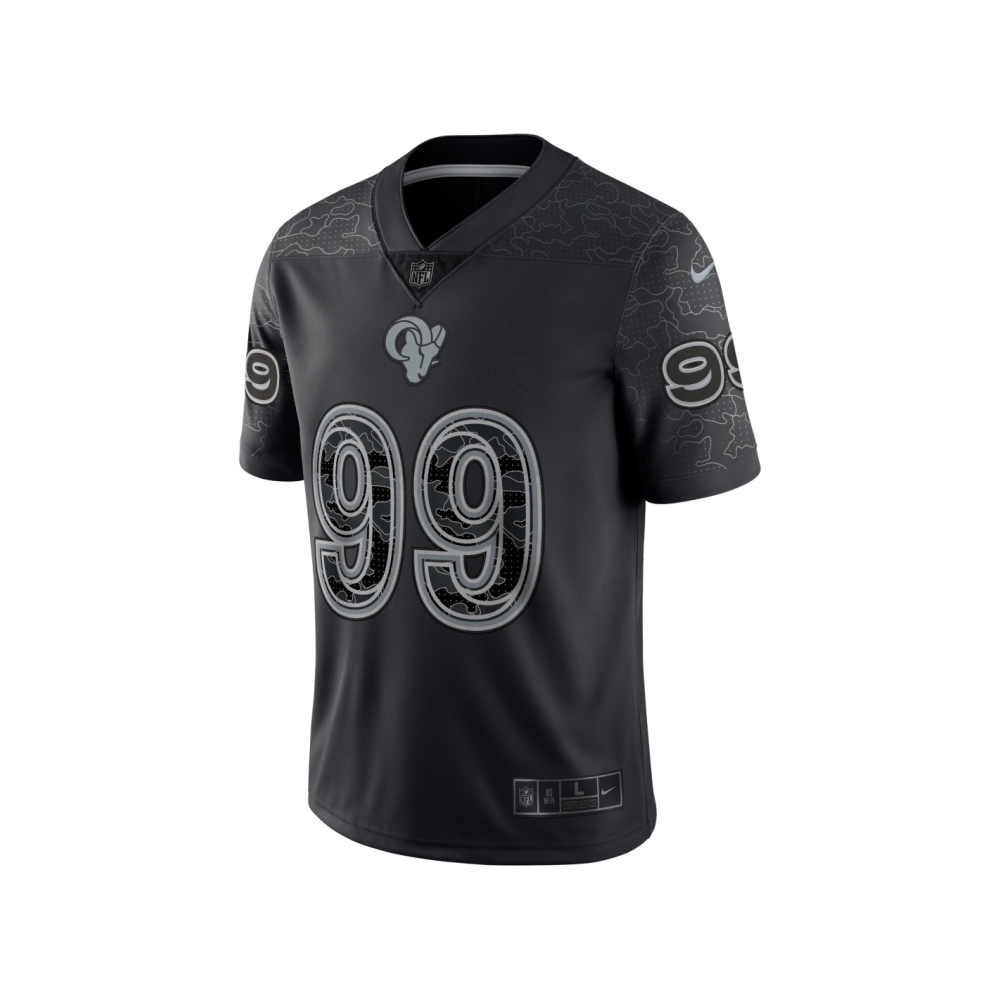 Mens Los Angeles Rams Aaron Donald Black RFLCTV Limited Jersey