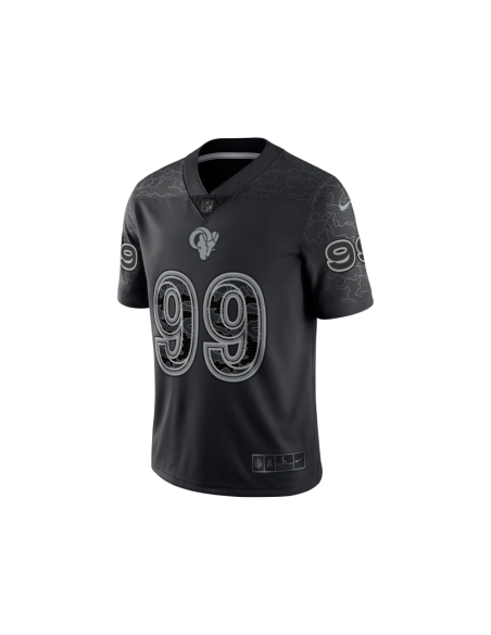 Mens Los Angeles Rams Aaron Donald Black RFLCTV Limited Jersey