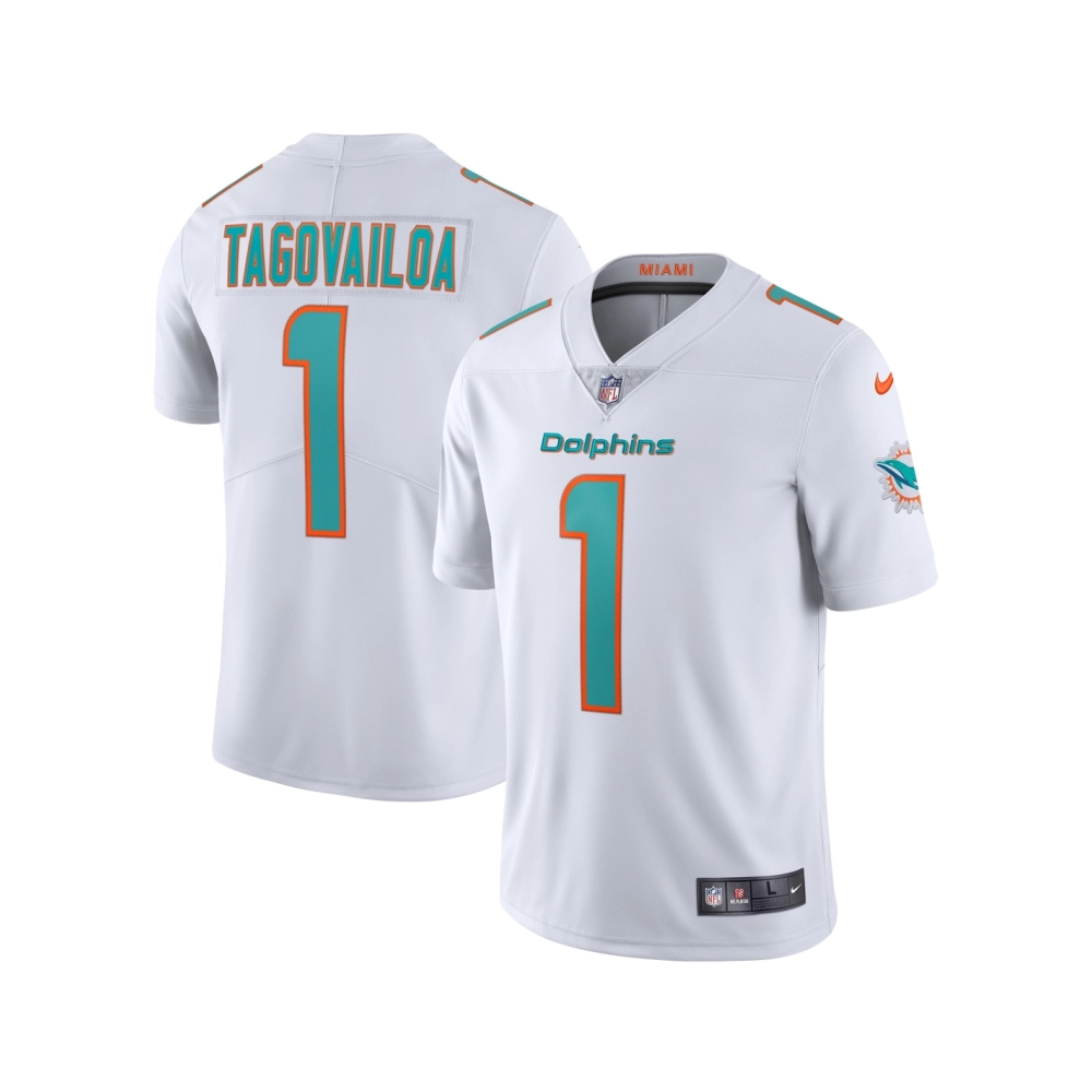 Mens Miami Dolphins Tua Tagovailoa White Vapor Limited Jersey