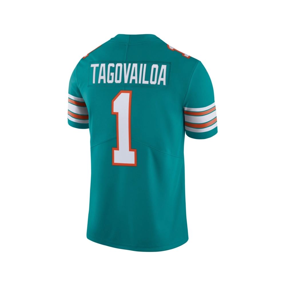Mens Miami Dolphins Tua Tagovailoa Aqua Alternate Vapor Limited Jersey