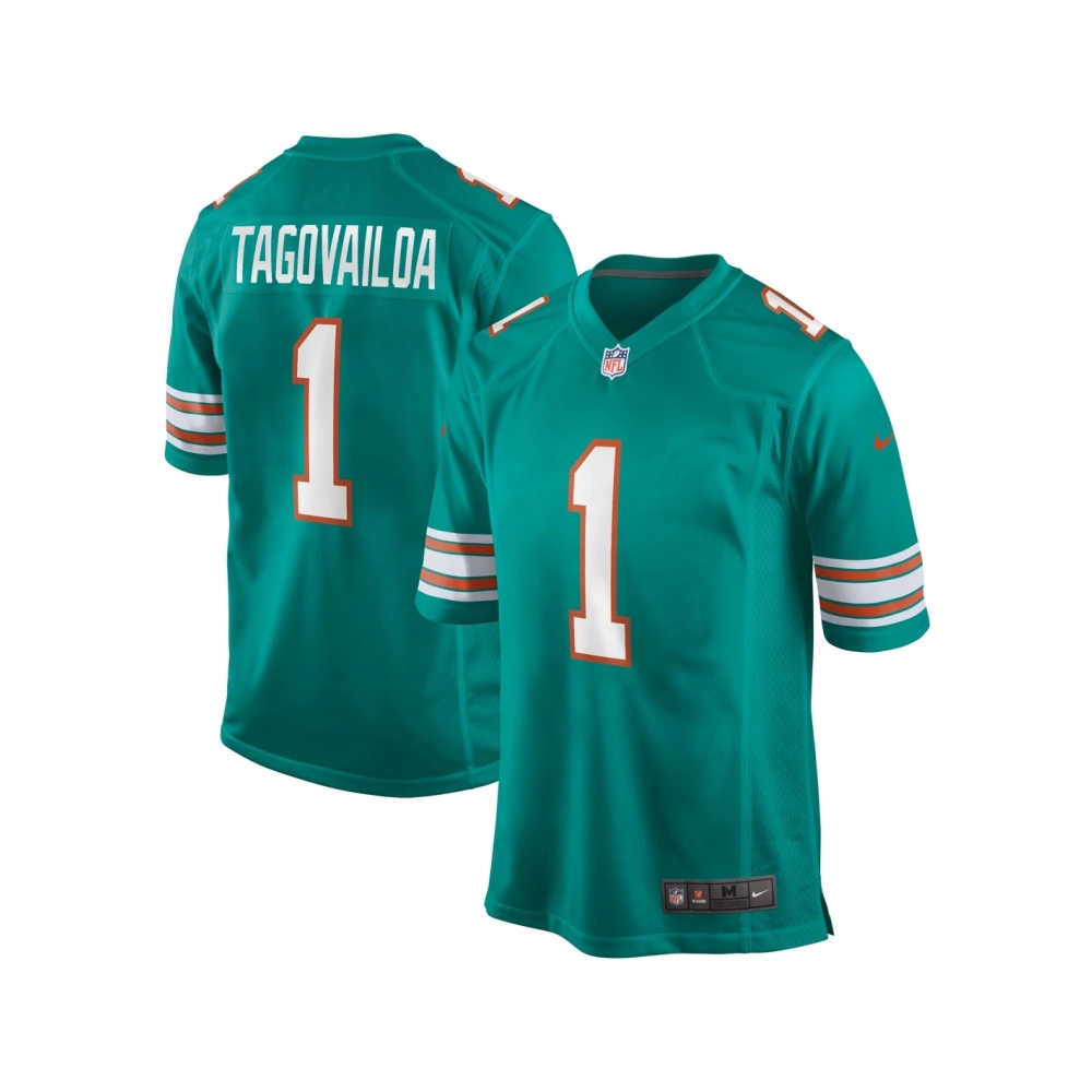 Mens Miami Dolphins Tua Tagovailoa Aqua Alternate Game Jersey