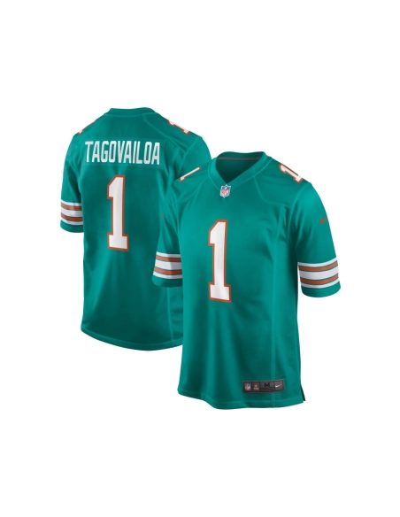 Mens Miami Dolphins Tua Tagovailoa Aqua Alternate Game Jersey