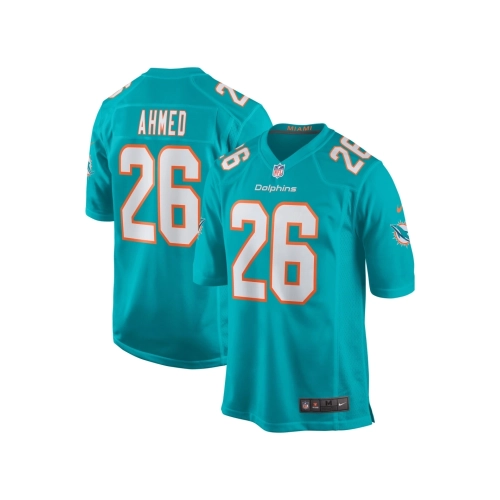 Mens Miami Dolphins Salvon Ahmed Aqua Game Jersey