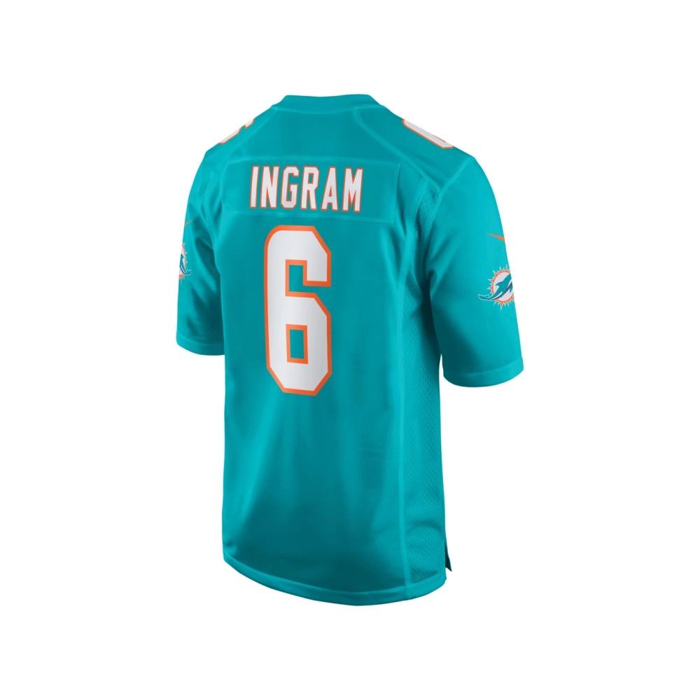 Mens Miami Dolphins Melvin Ingram Aqua Home Game Player Jersey