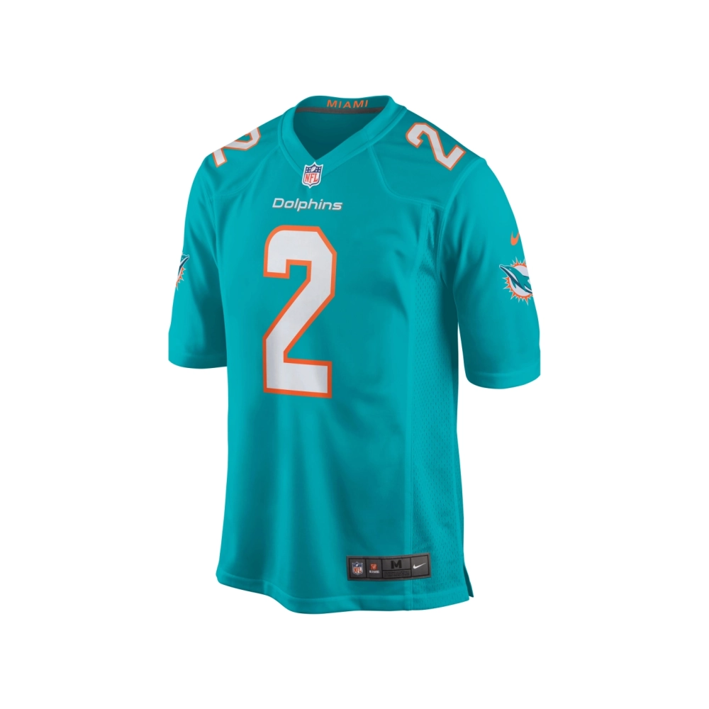 Mens Miami Dolphins Matt Haack Aqua Game Jersey