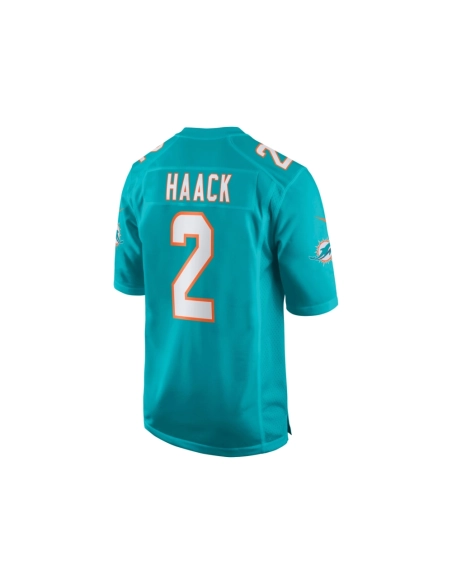 Mens Miami Dolphins Matt Haack Aqua Game Jersey