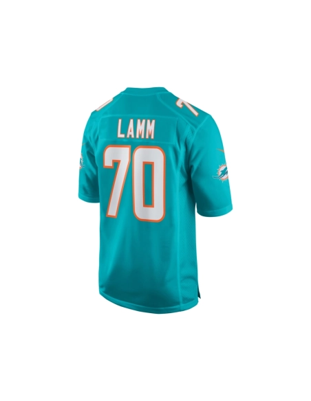 Mens Miami Dolphins Kendall Lamm Aqua Home Game Player Jersey