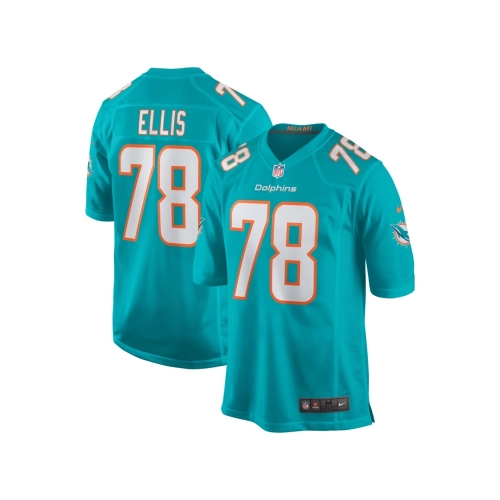 Mens Miami Dolphins Justin Ellis Aqua Game Jersey