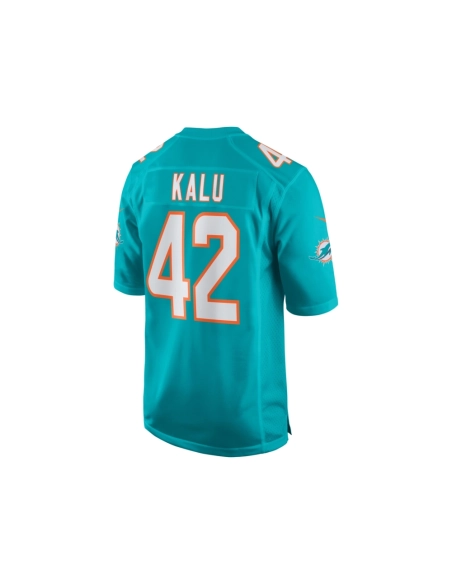 Mens Miami Dolphins Joshua Kalu Aqua Team Game Jersey